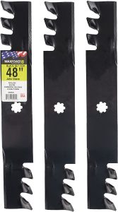 MaxPower 561812XB 3-Pack 48-inch 3-N-1 Commercial John Deere Mulching Blades